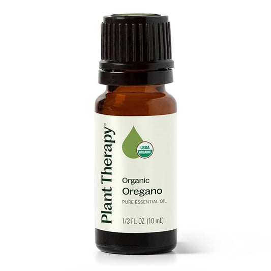 Plant Therapy Organic Oregano Essential Oil 100% Pure, USDA Certified Organic, Undiluted, Natural Aromatherapy, Therapeutic Grade 10 mL (1/3 oz)
