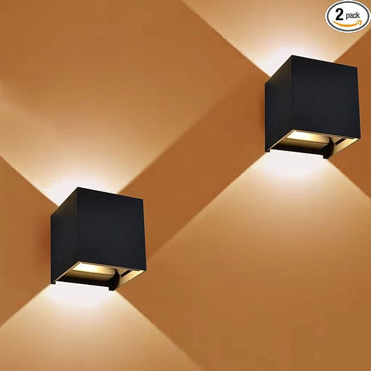 Wall Sconces Set of Two,Outdoor Wall Lights,Exterior Light Fixture,Variable Beam Angle Adjusted,Outdoor Lights for Patio House Waterproof,Porch Lights Outdoor Wall,Up Down Lights Outdoor 2Pack