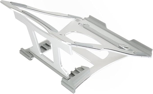 Laptop Stand with 3 Folding Modes in one. Portable Ergonomic Angle Aluminum Laptop Stand. Height Adjustable Laptop Laptop Stand for Desk for laptops 10''~15.6'' Silver