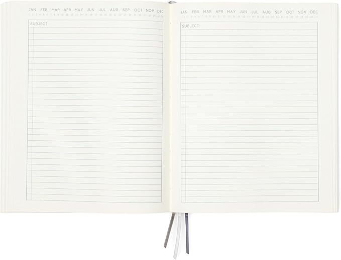 DesignWorks Ink Standard Issue Notebook No. 3 – 6.75" x 8.5" Undated Daily Planner & Writing Journal, 192 Lined Pages, Pen Holder, Small Notebook for Work & Journaling - Lavender & Periwinkle