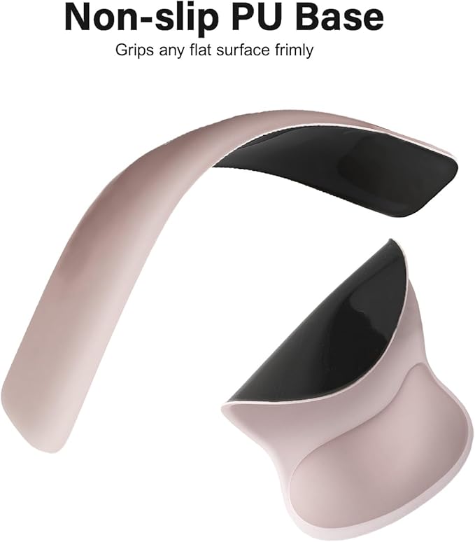 MOSISO Wrist Rest Support for Mouse Pad&Keyboard Set, Ergonomic Mousepad with Concave Curved Memory Foam, Non-Slip Base Pain Relief Comfortable Rectangular Easy Typing Pad for Home/Office, Apricot