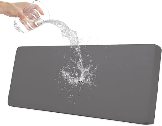 Easy-Going 100% Waterproof Sofa Seat Cushion Slipcovers Couch Cushion Cover Stretch Furniture Protector for Kids, Pets (Sofa Cushion, Light Gray)