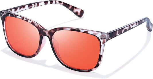 SODQW Gaming Blue Light Blocking Glasses for Men Women Reduce Eyestrain Orange Aviator Eyeglasses for Computer TV