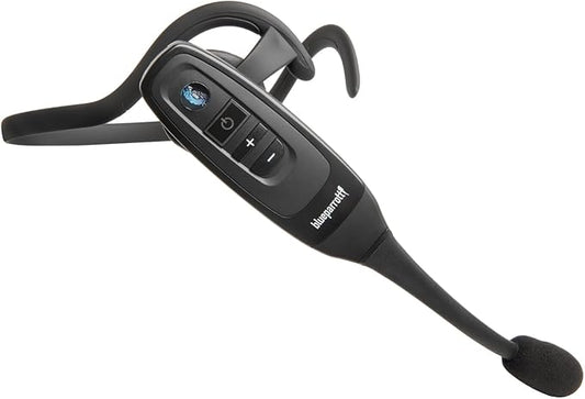 BlueParrott C400-XT Mono Bluetooth Wireless Headphones 96% Noise Canceling Trucker Headset with Mic, Convertible Over Head to Behind Neck Style with 300 ft. Wireless Range, 24 hrs. Talk Time, Black