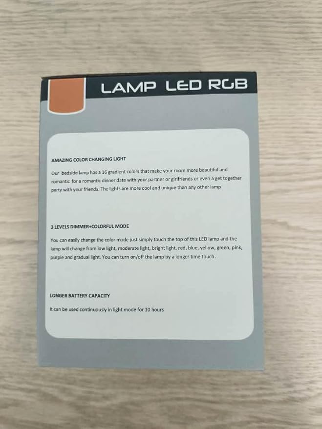 Night Light, Dimmable Touch Lamp for Bedroom Living Room Baby Nursery, Portable Table Bedside Lamp with Rechargeable Internal Battery Night Lamp Warm White Light & Color Changing RGB