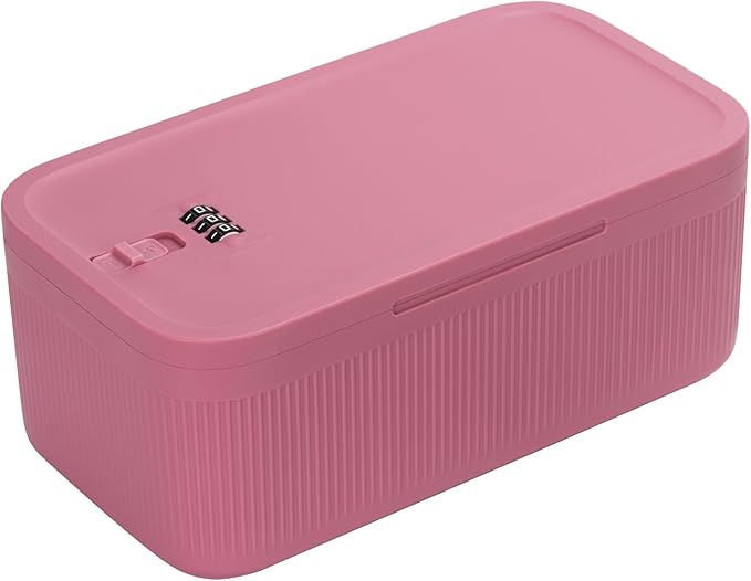 Zmains Small Medicine Box - 2L Small Lock Box With Code, Portable Lockable Storage Boxes for Personal Items, Refrigerator Phone Lock Box Food Locked Box with Locking Lid for Home and Office