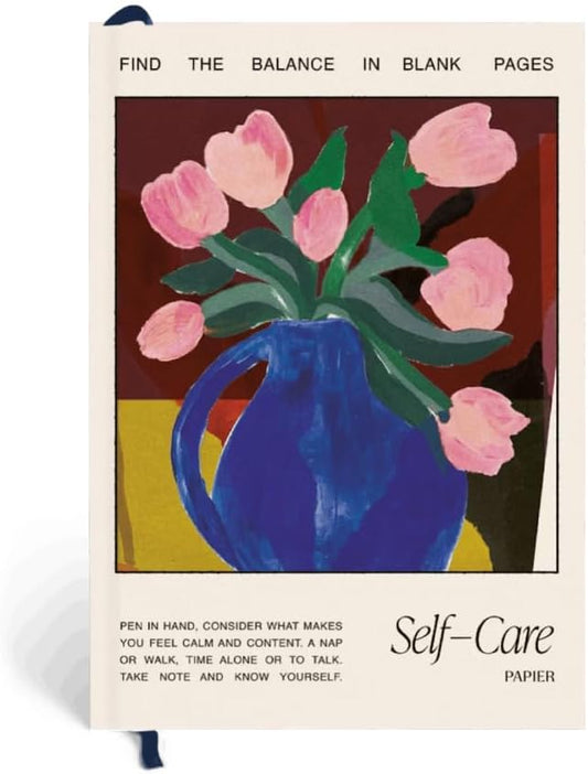 Papier Tulip Vase 12 Week Wellness Journal - Floral Hardback | Log Intentions Sleep & Energy, Morning & Evening | Weekly & Monthly CheckIn | Undated Planner | Reflection & Mindfulness | Self Care Gift