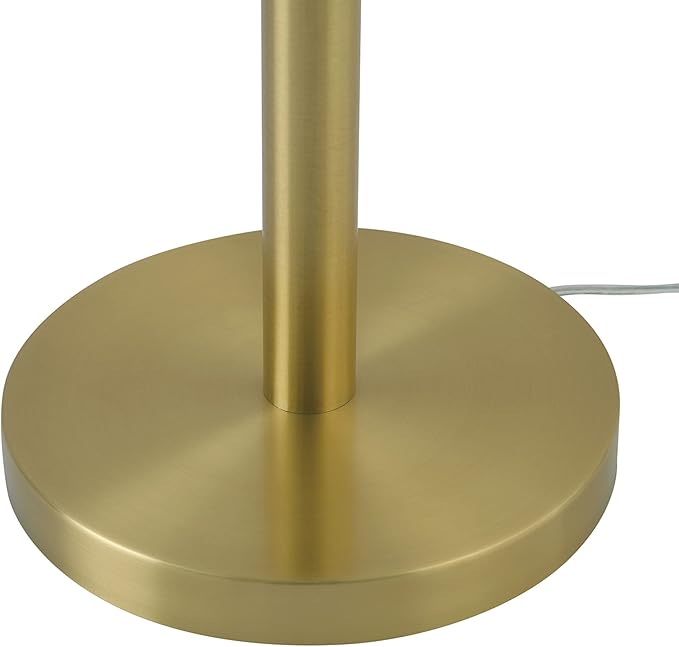 GLOBE Electric 65786 Haydel 60" 2-Light Floor Lamp, Matte Brass, Double On/Off Pull Chain, Bulb Not Included