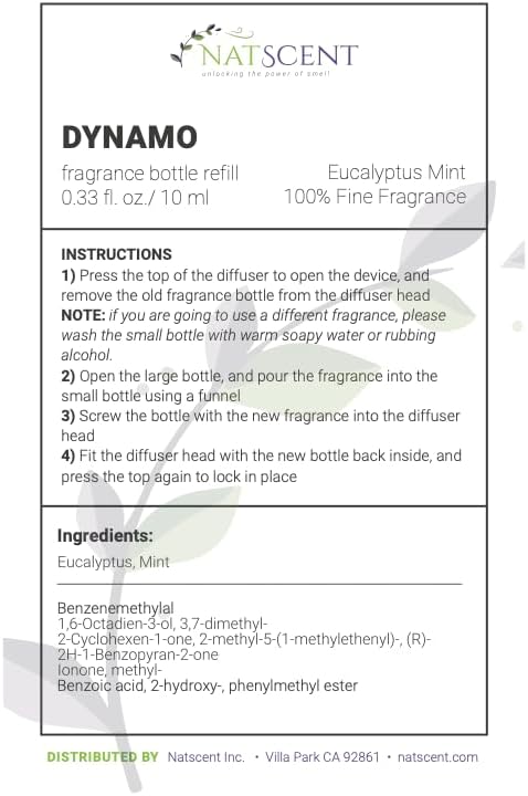 Eucalyptus Mint Essential Oils for Diffusers for Home,Nature-based Eucalyptus Essential Oil, Long-lasting & Family-friendly Diffuser Oils Scents, IFRA Certified, Cold Air & Ultrasonic-0.33 oz