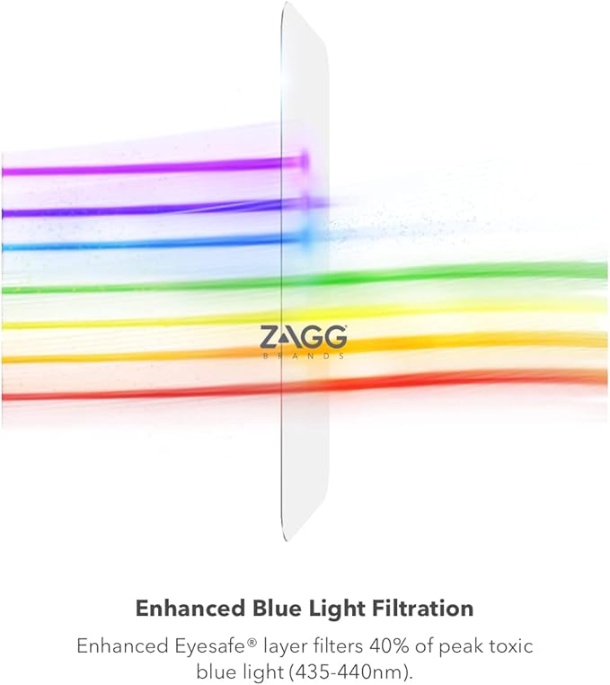 ZAGG XTR for iPhone SE (3rd/2nd Gen), 8, 7, 6s, 6, Glass, Edge-to-Edge D3O Protection, Blue Light Filter, InvisibleShield, Ultra Touch Sensitivity