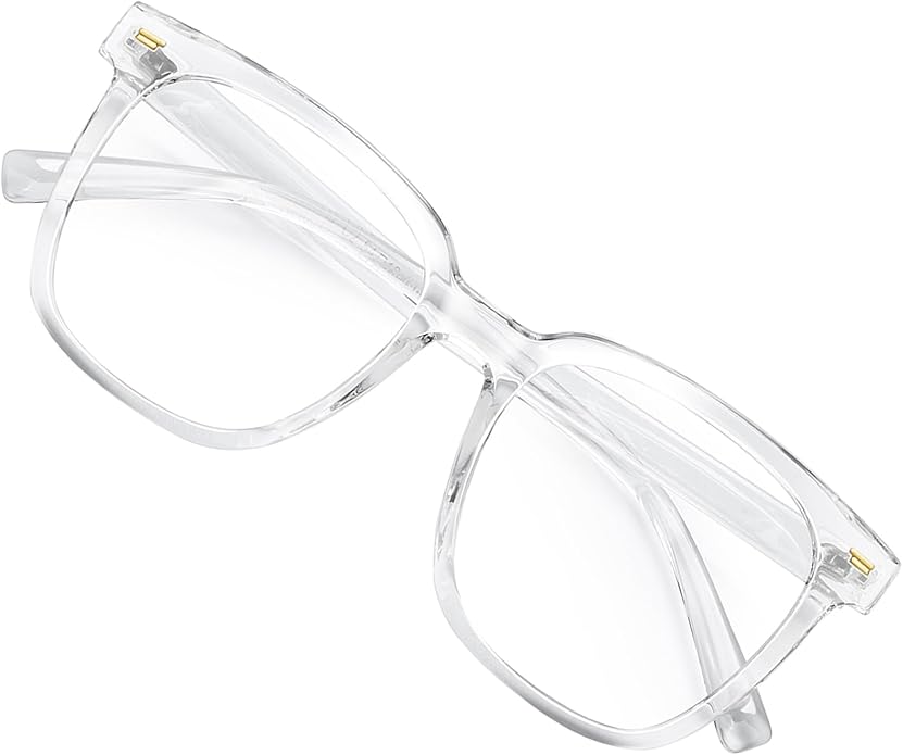 PANNER Oversized Square Blue Light Blocking Glasses for Women Men Anti Glare Reduce Eyestrain Computer Glasses