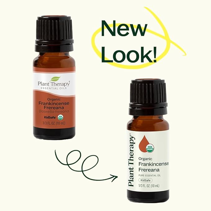 Plant Therapy Organic Frankincense Frereana Essential Oil 100% Pure, USDA Certified Organic, Undiluted, Natural Aromatherapy, Therapeutic Grade 10 mL (1/3 oz)