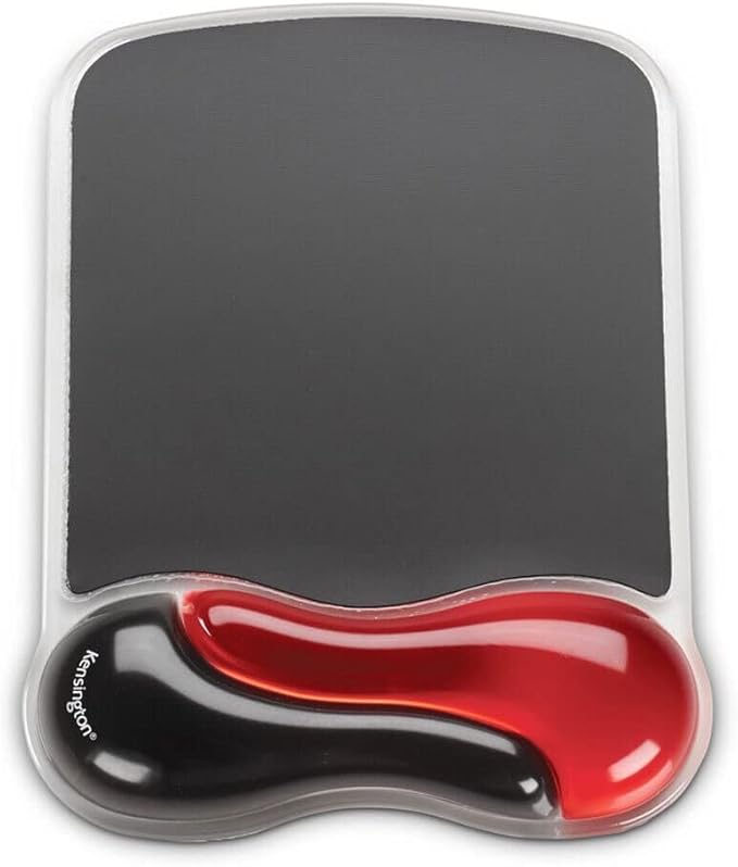 Kensington Duo Gel Mouse Pad with Wrist Rest - Red (K62402AM)