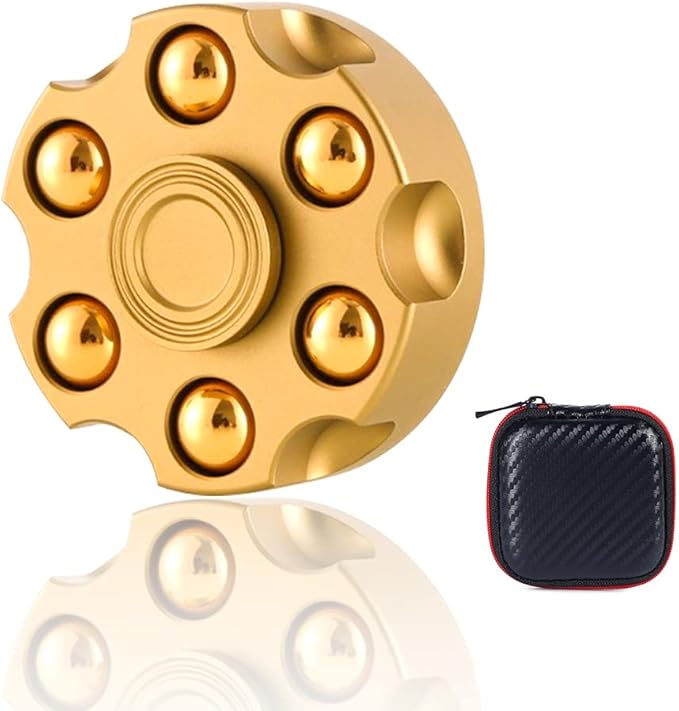 Roulette Fidget Spinner, Fidget Toys Adults Anxiety Relief Stress Relief Toy Desk Toys for Office for Adults Fidget Toys Teens Classroom (Gold)