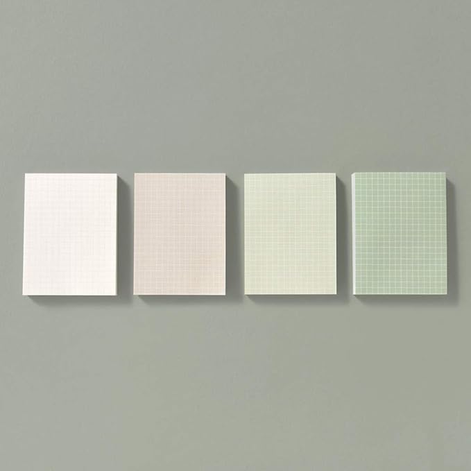 Monolike Memopad Smoothie Ver.3 design SET - 4 Packs, 4 Different Designs, 100 Sheets Per Pad, Total 400 Sheets, Note pads, Writing pads