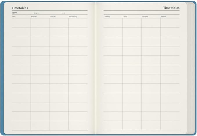 Collins 'Legacy' 14 Month Mid/Academic Year Planner, July 2025-August 2026 Week-to-View Diary, A5 Hard Cover, Blue