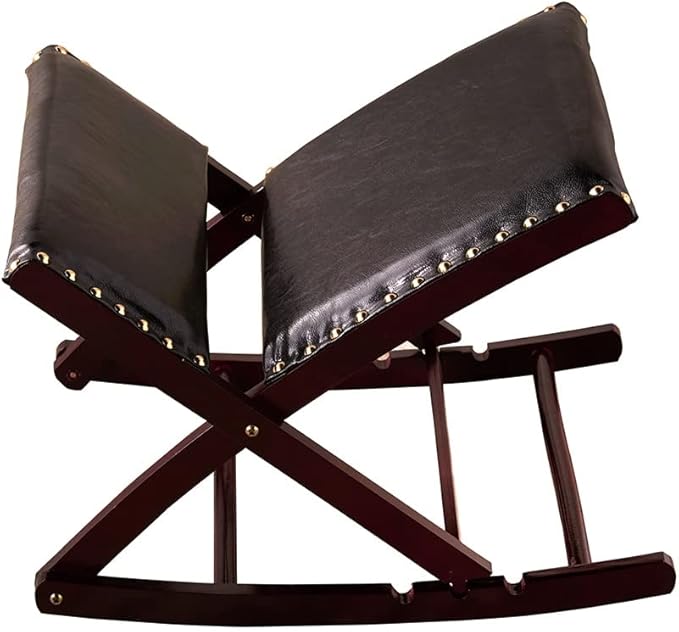 Foldable Upholstered Rocking Footrests - Black