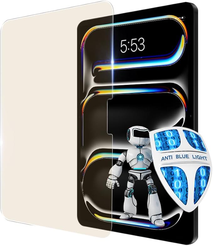PERFECTSIGHT Anti Glare compatible with iPad Pro 11 Inch Blue Light Screen Protector 2024 5th Gen, [Medical-Grade Eye Care] Blue Light Blocking Filter 8 Radiations Matte Tempered Glass