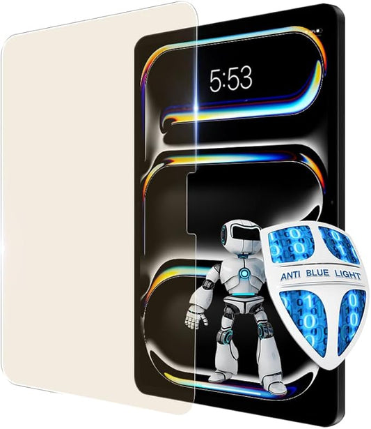 PERFECTSIGHT Anti Glare compatible with iPad Pro 11 Inch Blue Light Screen Protector 2024 5th Gen, [Medical-Grade Eye Care] Blue Light Blocking Filter 8 Radiations Matte Tempered Glass