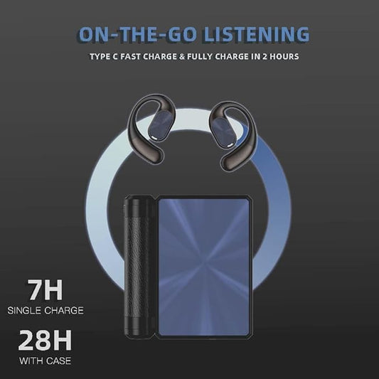 AI6.0 Bluetooth Headphones with Magnetic Protection Case, 156 Languages Support, Translation Earplugs for Wireless Headphones, Suitable for Travel, Business, Meetings and Study as Hearing Devices