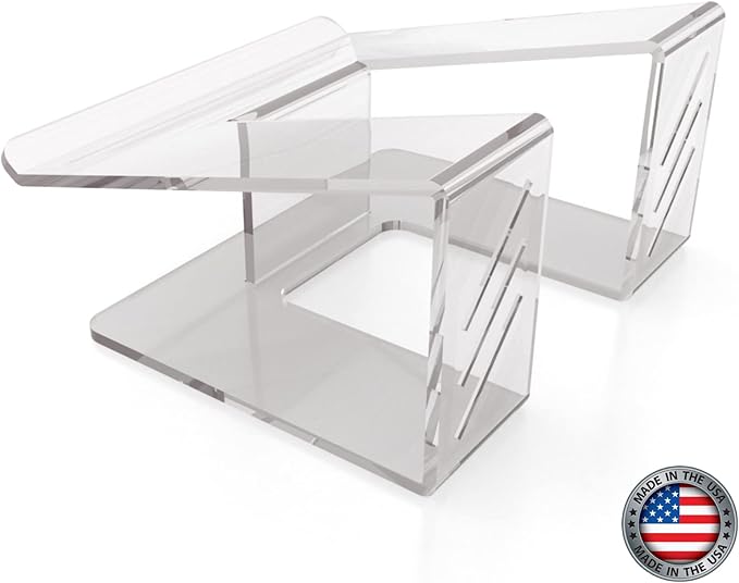 6MM Acrylic Laptop Stand with Ergonomic Design, Compatible with 10-17 Inch Laptops, Made in USA