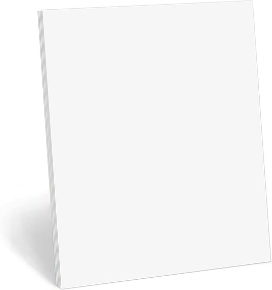 321Done Blank Notepad - 50 Sheets (8.5x11) - Luxury Memo Scratch Pad for Writing Notes, Drawing, Sketching - Thick Premium Paper - Made in the USA - Plain White