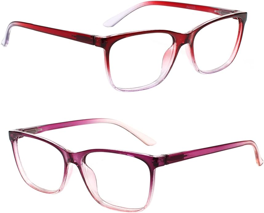 SIGVAN Ladies Reading Glasses Blue Light Blocking Spring Hinge Fashion Pattern Print Eyeglasses for Women