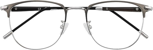 GUDVUE Blue Light Glasses, Computer/Gaming/TV/Phones Glasses for Women/men, Anti Glare/UV400/Eye Strain, Shiny Gunmetal Pro