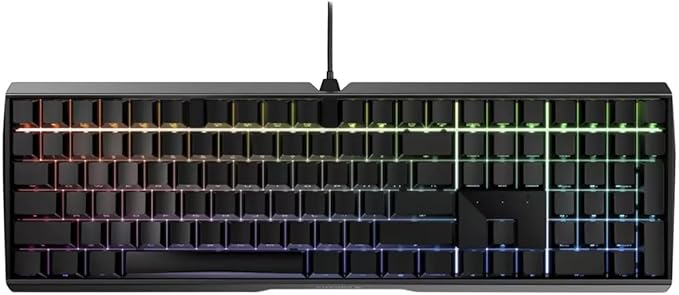Cherry MX Board 3.0 S Wired Mechanical Keyboard | Front Face Lettering | RGB Lighting | Aluminum Housing MX Red Silent Switches for Gaming and Office