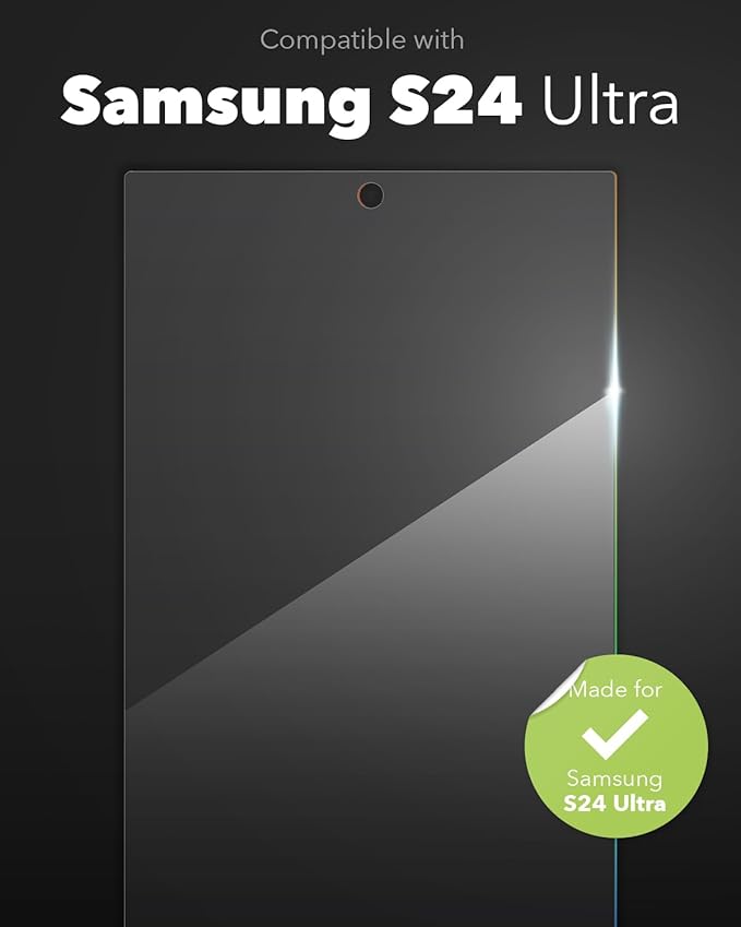 ZAGG InvisibleShield Glass Elite Samsung Galaxy S24 Ultra Screen Protector - Ultra-Strong Aluminosilicate, Enhanced Scratch Resistance, Recycled Materials, EZ Apply, Fingerprint and Smudge Resistant