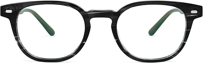 Dollger Blue Light Blocking Glasses For Woman Men Thick Square Frame Round Non-Prescription, For Computer,Work, TV,Gaming