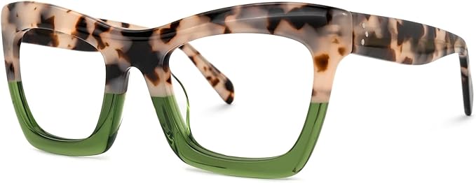 VOOGLAM Stylish Rectangle Blue Light Blocking Glasses for Women Anti Eyestrain Dry Eyes Eyewear Sienna