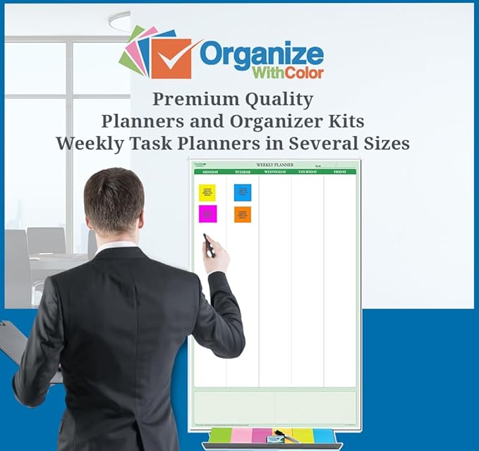 Earth Green Complete Kit Sticky-Note Weekly Task and Goal Planner 24 in. x 36 in.