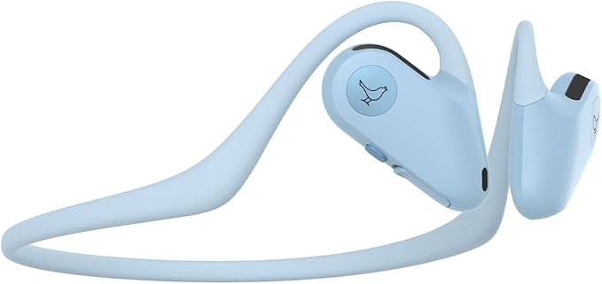 Libratone UP Open Ear Bluetooth Headphones, Weight only 23.5g, dust and Water Resistant, up to 8 Hours of Battery Life, Premium Sound for Workouts and Sports, Dual-mic AI Clear Calls (Blue)