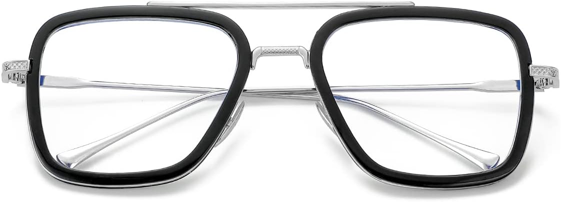 Tony Stark Style Blue Light Blocking Glasses for Men Women, Iron Man and Spider-Man Computer Gaming Glasses