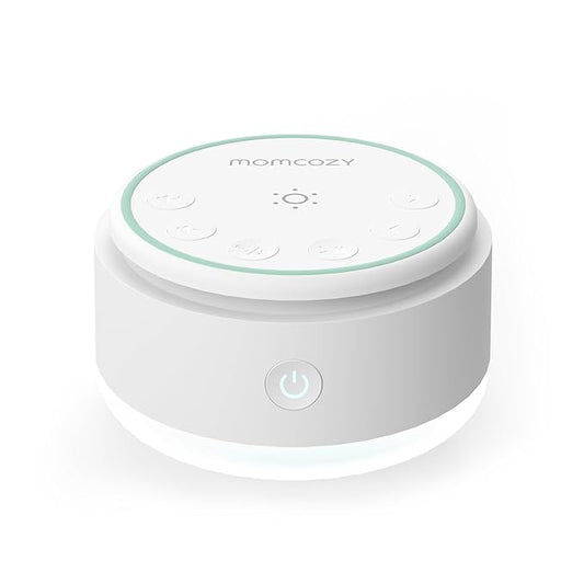 Momcozy Sound Machine for Baby | Portable White Noise Sound Machine for Sleep Rechargeable | 20 Sleep Sounds White Noise Machine with Nursery Night Light | Travel Sleep Sound Machine Battery Based