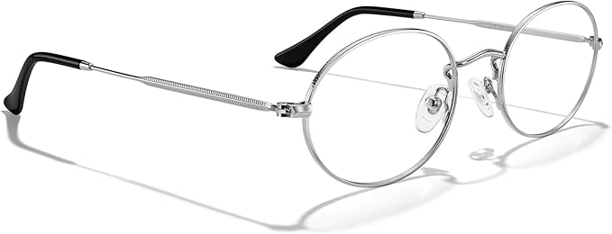 RB. Pilot Oval Reading Glasses for Women Men Blue Light Blocking Computer Thin Metal Full Rim Frame Readers