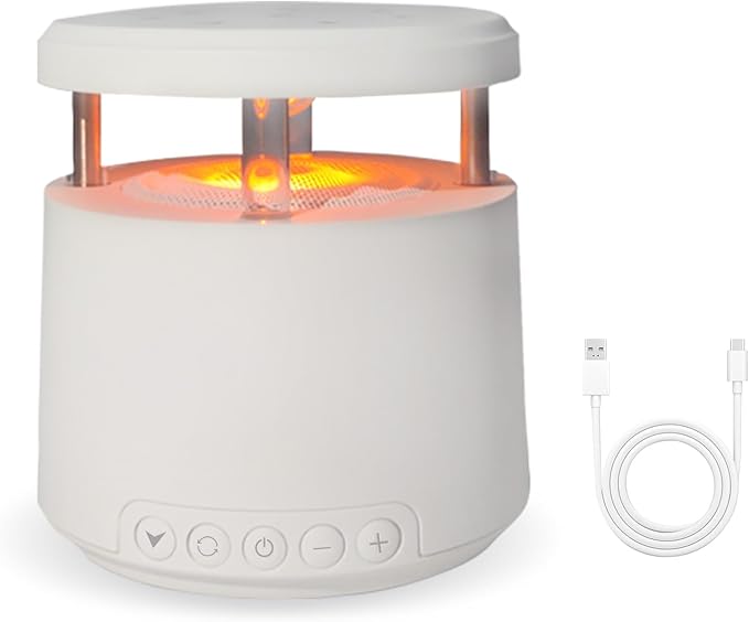 Sleep Sound Machine Night Light with Bluetooth Speaker, 24 Natural Sounds, Warm Indirect Lighting, Rechargeable 1200mAh, Timer Function, Ideal for Bedroom, Baby, and Relaxation