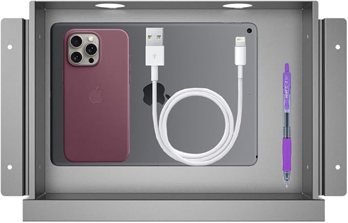 Under Desk Mounted Sliding Pull-out Drawer, W 15.3" x D 8.8" Storage Organizer for Sit Stand Workstation, Metal, Black (Medium)