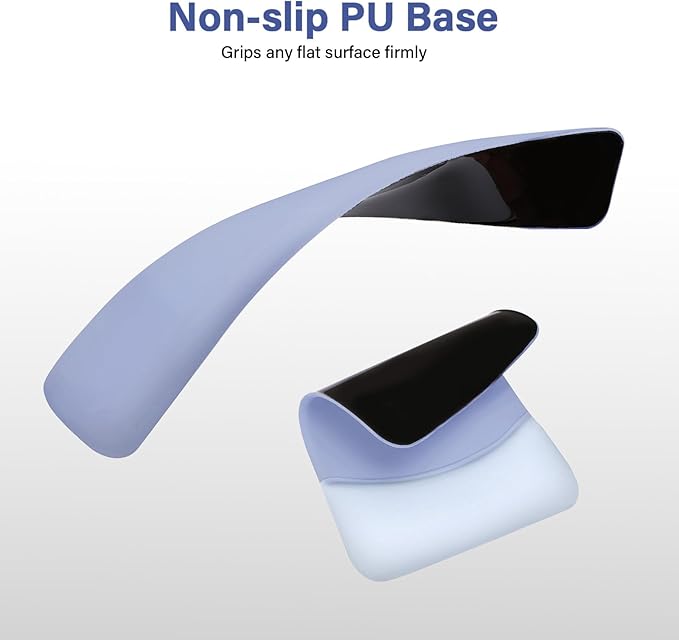 MOSISO Wrist Rest Support for Mouse Pad&Keyboard Set, Rectangular Ergonomic Mousepad Non-Slip Base Home/Office Pain Relief&Easy Typing Pad with Neoprene Cloth&Raised Curved Memory Foam, Slate Blue