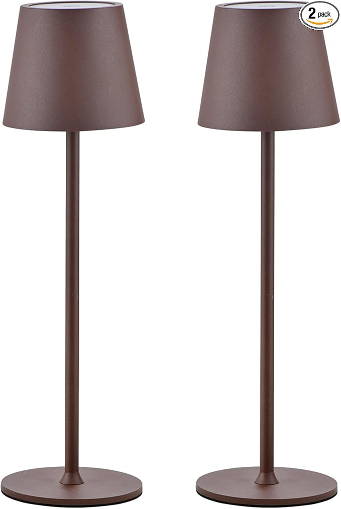 BGFHome Cordless Table Lamp LED Desk lamp,5000mAh Rechargeable Touch Night Light Wireless Minimalist Design for/Restaurant/Bedroom/Bars/Outdoor Party/Camping/Coffee Shop 2Pack