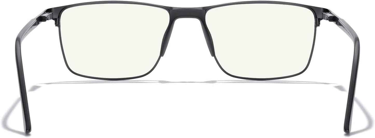 MERRY'S Fashion Blue Light Blocking Glasses - Reading Glasses Metal Frame Spring Hinge Readers for Men Eyeglasses