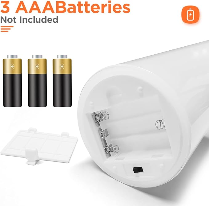 Glass Battery Operated LED Flameless Candles with Remote and Timer, Real Wax Candles Warm Color Flickering Light for Festival Wedding Home Party Decor(Pack of 3)-White