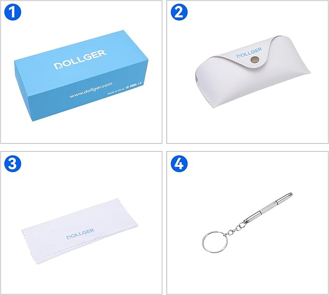 Dollger Blue Light Glasses for Men Women Blue Light Blocking Computer Screen Glasses Men Clear Frames Eyeglasses