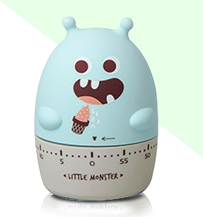 Mechanical Kitchen Timer, Cute Wind Up 60-Minute Manual Countdown for Kids, Classroom, Home, Study and Cooking