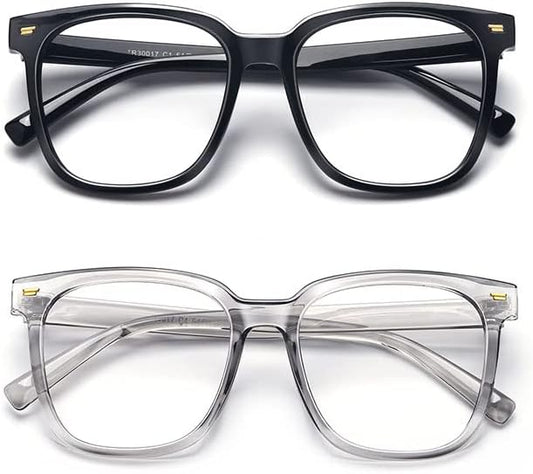 PANNER Oversized Square Blue Light Blocking Glasses for Women Men Anti Glare Reduce Eyestrain Computer Glasses