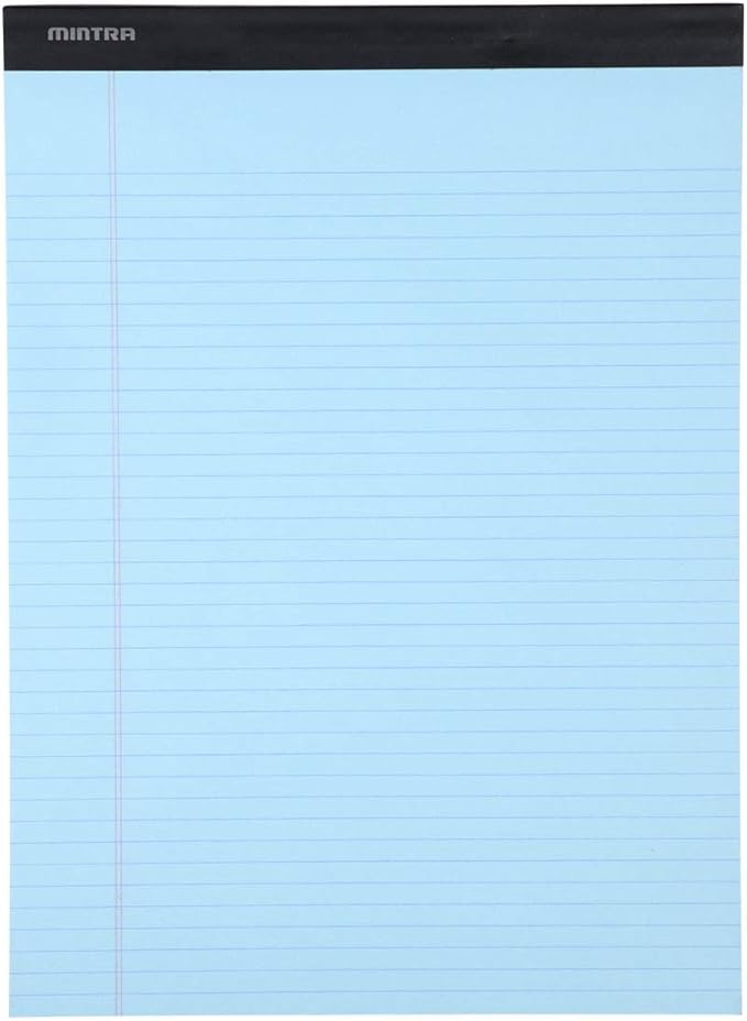 Mintra Office Legal Pads, ((Basic 6pk - (Pastel Version #2), 8.5in x 11in, Narrow Ruled))