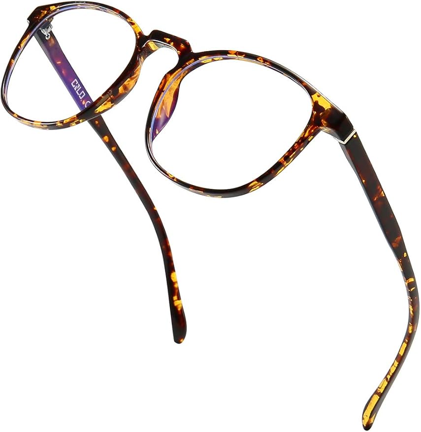 CNLO Blue Light Blocking Glasses Computer Gaming Glasses TV Glasses For UV Protection Anti Eyestrain Lens Lightweight Frame Eyewear Opaque Men/Women (AMBER)