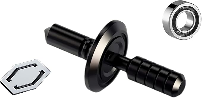 Metal Fidget Spinner for Kids and Adults, High Speed and Silence Colorful Glowing, Cool Fidget Spinner, Anti-Anxiety and Stress Release (Light Gray and Silver)