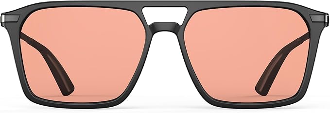 Goiteia FL-Rose Migraine Glasses,Blocks 480–520 nm Light, Light Sensitivity Glasses for Fluorescent LED Glare,Photophobia
